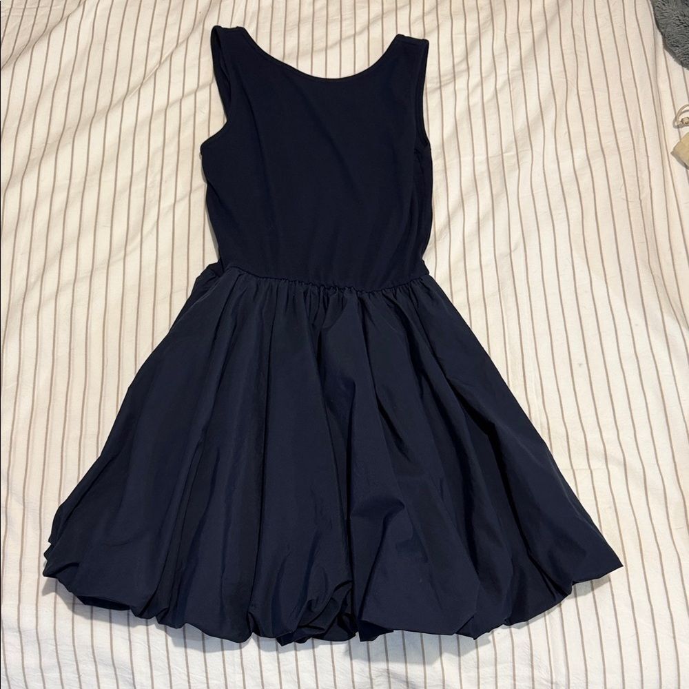 Stradivarius Elegant Navy Sleeveless Dress